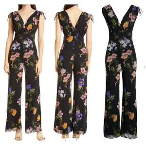 Fuzzi Jean Paul Gaultier NWT Floral Sleeveless Mesh Jumpsuit XXS Shoulder Tie